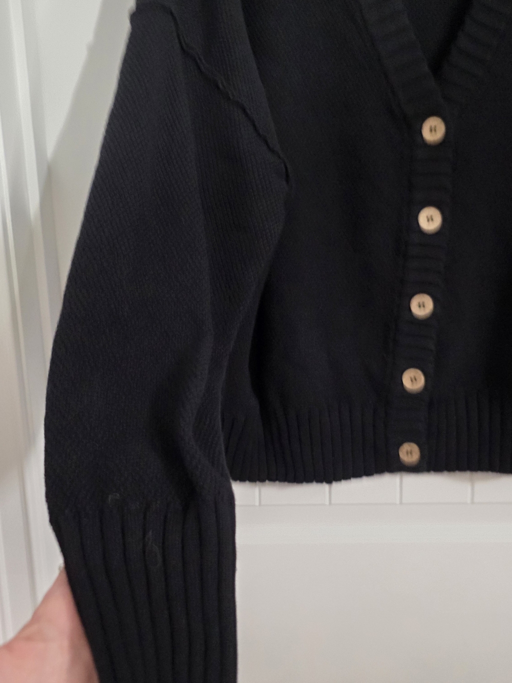 LILLUSORY Black Oversized Button Front Cardigan Sweater XL - Picture 5 of 9